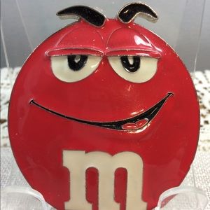 Red M&M Belt Buckle
